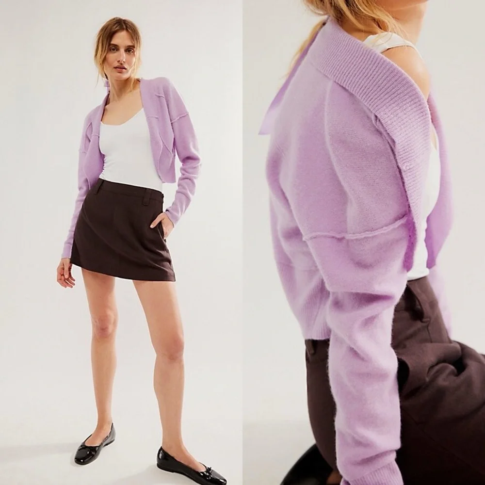 NWT Free People Cashmere Disco Shrug Cardigan